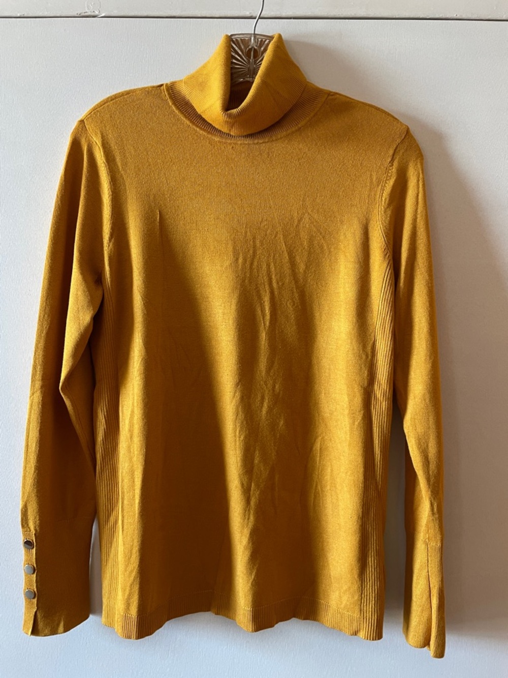 JM Collection Mustard Turtleneck Sweater